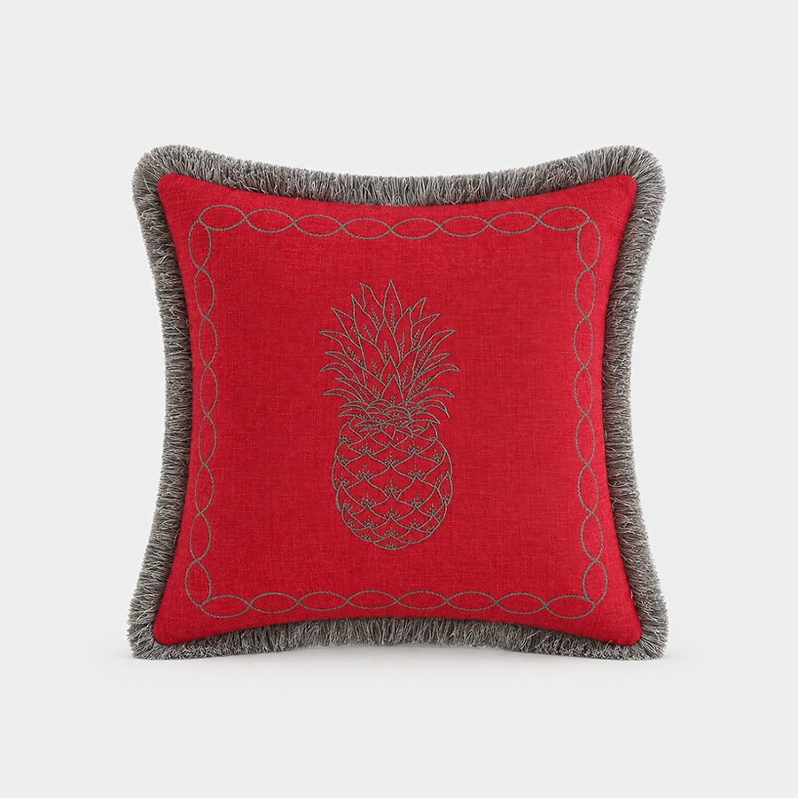PALMPARADISE Kırlent Kılıfı · Ananas Nakışlı