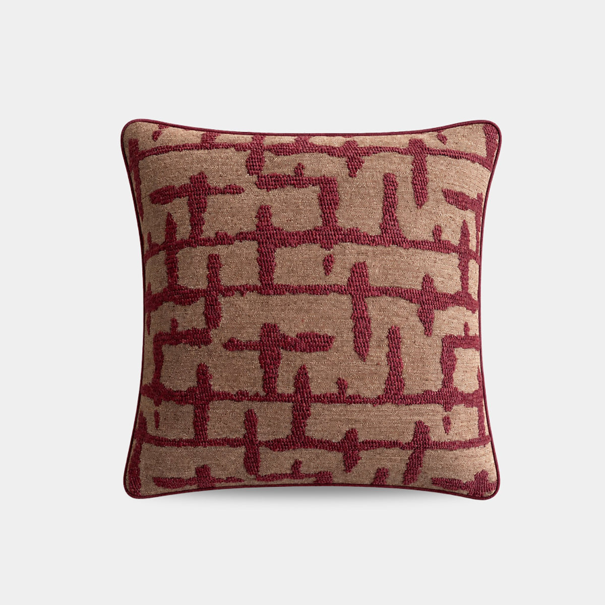 MISARA Kırlent Kılıfı · Geometrik , Bordo