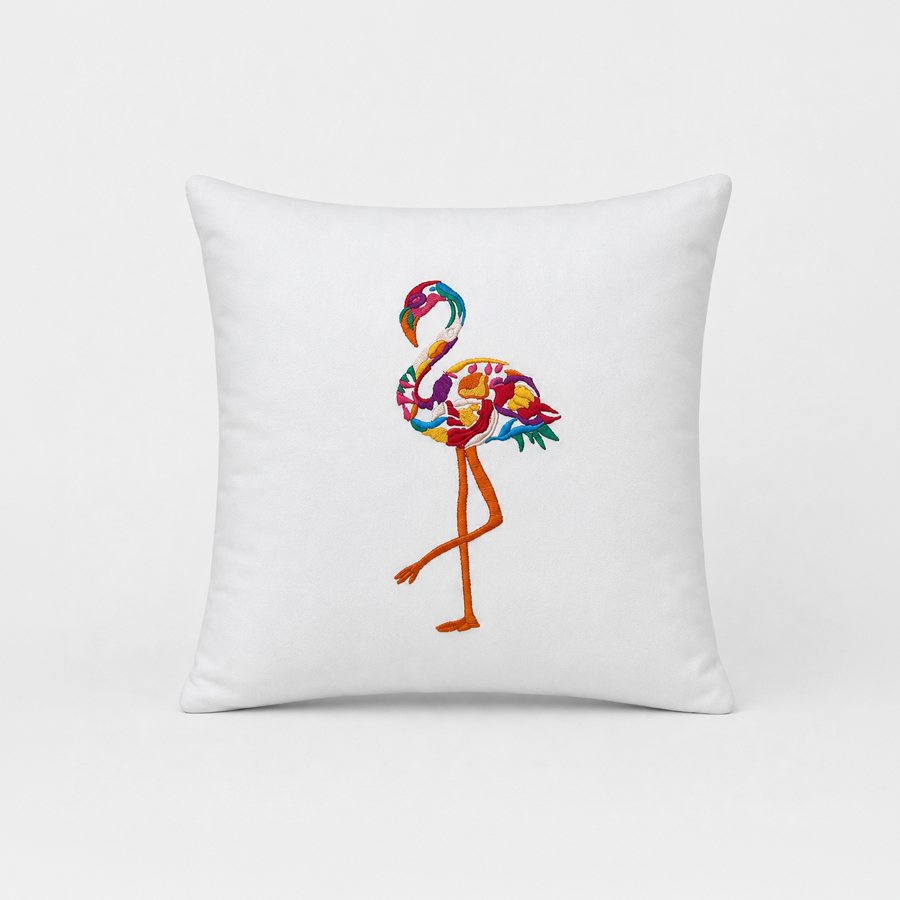 PALMPARADISE Kırlent Kılıfı · Flamingo Nakışlı