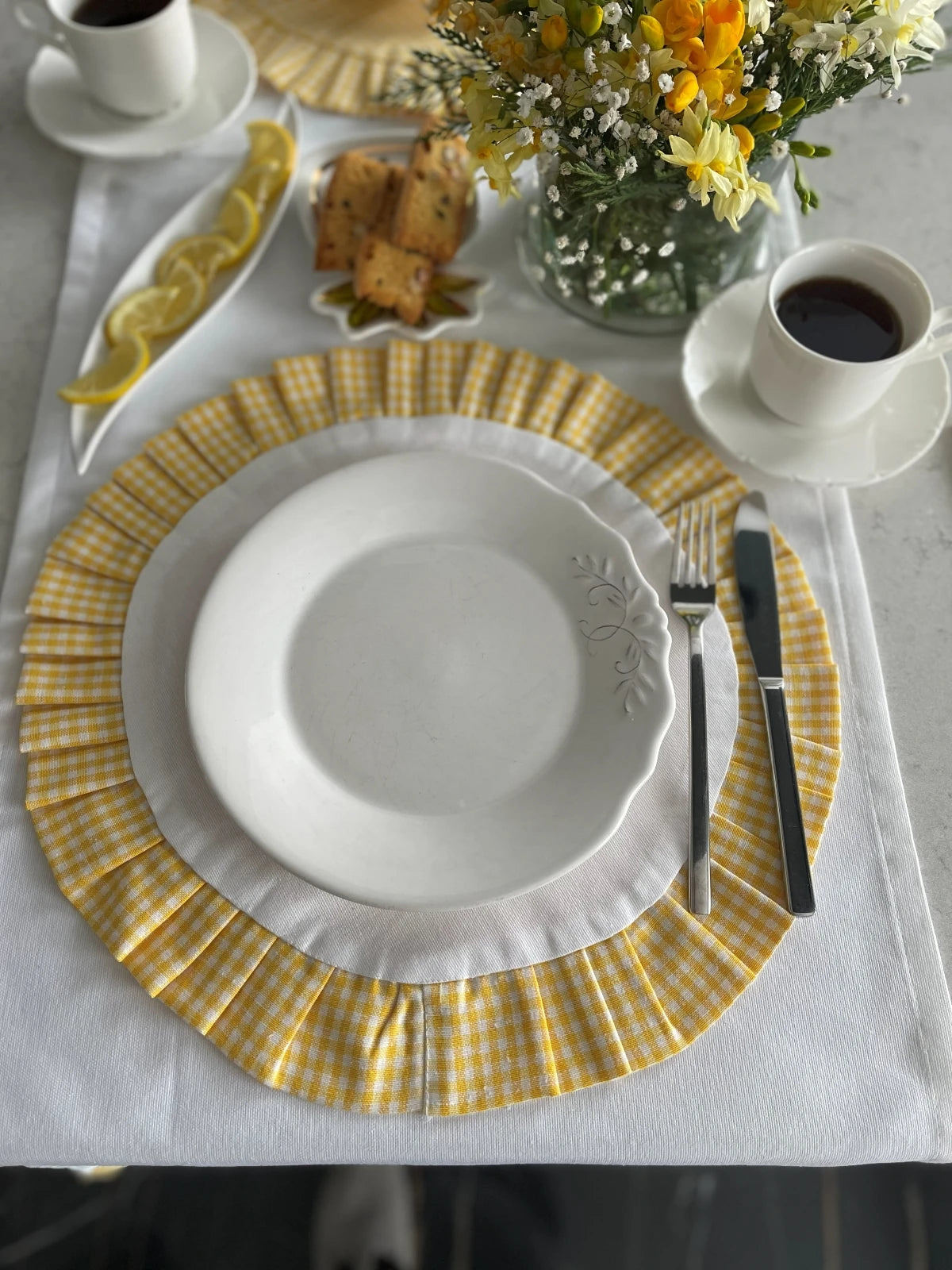 SUNSHINE Amerikan Servis · Yuvarlak Duck, Sarı Beyaz