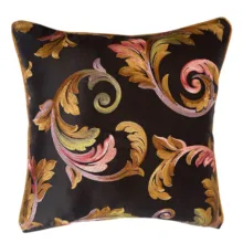 Siyah Şal Desen Kırlent Kılıfı 45*45 cm