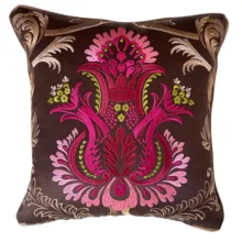 Kahve Damask Desen Kırlent Kılıfı 45*45 cm