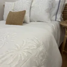 Tropical Collection Beyaz 4 lü yatak Runner Seti