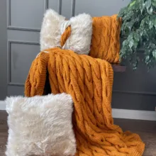 El Örgüsü Koltuk Şalı - Battaniye