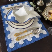 Carina Lacivert Aplikeli Keten Amerikan Servis