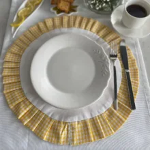 Sunshine Sarı & Beyaz Pötikare Servisi