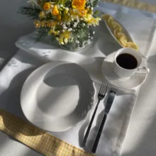 Sunshine Sarı Beyaz Pötikareli Runner