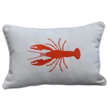 Marine Turuncu Istakoz Nakışlı Kırlent Kılıfı 35 *50 cm Deniz