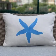 Marine Collection Mavi Deniz yıldızı Nakışlı Kırlent Kılıfın 35 *50 cm