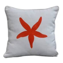 Marine Turuncu Deniz Yıldızı Nakışlı Kırlent Kılıfı 45 *45 cm