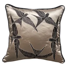 Vizon Kırlangıç Yuvarlak Nakış 50*50 Yastık Kılıfı